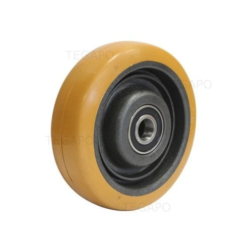 Polyurethaan 160mm wiel asgat 20mm naaflengte 50mm 