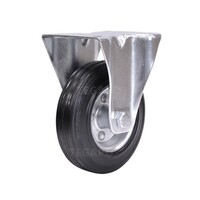 Livellö bokwiel rubber 125 2SO plaat