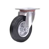 EdelRader zwenkwiel rubber 125mm 2SO plaat