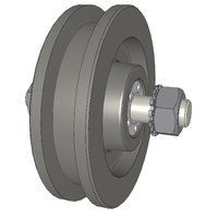 thumb-BSR groefwiel gietijzer 60mm kogellager met as-3
