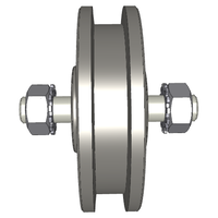 thumb-BSR groefwiel gietijzer 60mm kogellager met as-4