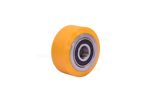 Palletwagenwiel polyurethaan 82x40mm asgat 20mm 