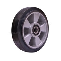 thumb-Palletwagen stuurwiel rubber aluminium 180mm-1