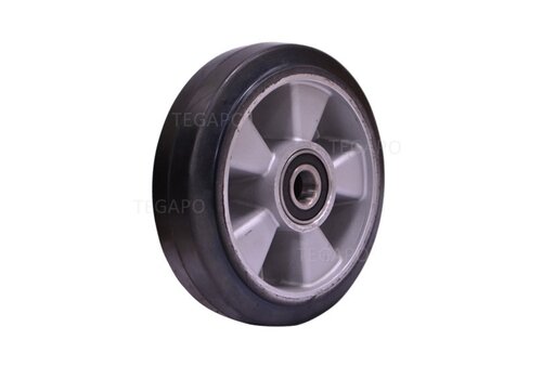 Palletwagen stuurwiel rubber aluminium 180mm 
