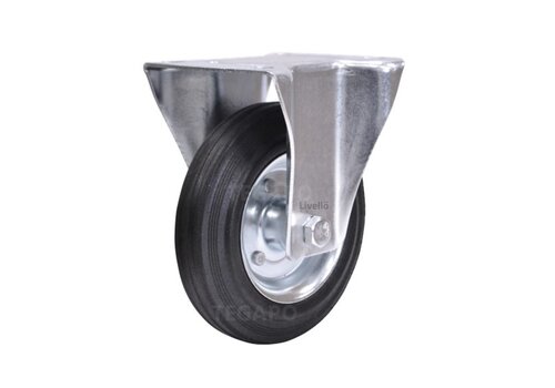 Livellö bokwiel rubber 160 2SO plaat 