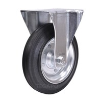 Livellö bokwiel rubber 200 2SO plaat