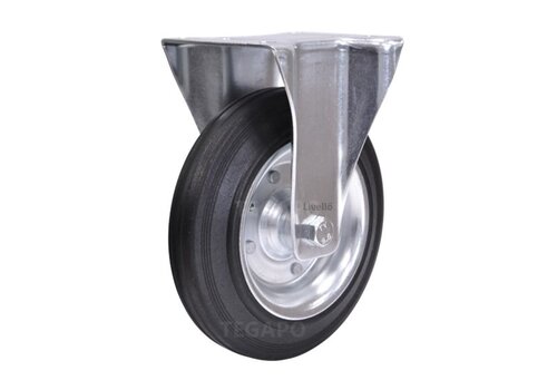 Livellö bokwiel rubber 200 2SO plaat 