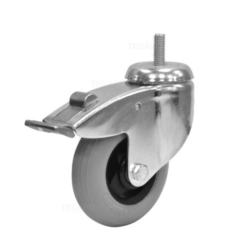 Zwenkwiel unilast rubber 100 3KS M8x17mm met rem-1