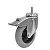 Zwenkwiel unilast rubber 125 3KS M8x17mm met rem