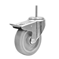 Zwenkwiel elastisch rubber 160 3KO M10x22mm met rem
