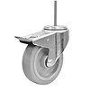Zwenkwiel elastisch rubber 160 3KO M10x42mm met rem
