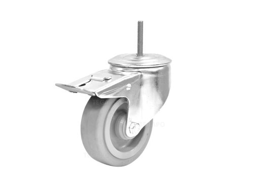 Zwenkwiel elastisch rubber 100 3KO M8x30mm met rem 