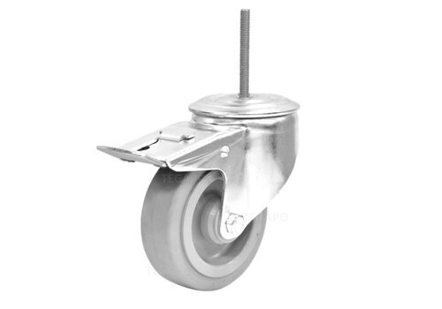Zwenkwiel elastisch rubber 100 3KO M8x50mm met rem 