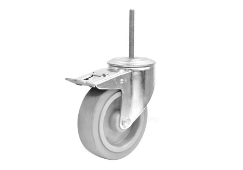 Zwenkwiel elastisch rubber 125 3KO M8x50mm met rem 