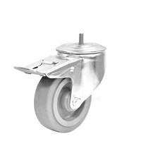 Zwenkwiel elastisch rubber 100 3KO M10x15mm met rem
