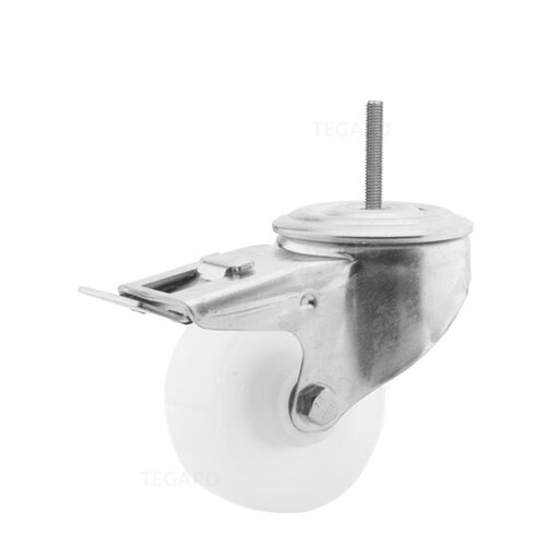 Zwenkwiel nylon 80 3NO M10x32mm met rem 