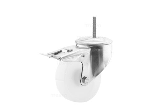 Zwenkwiel nylon 100 3NO M10x32mm met rem 