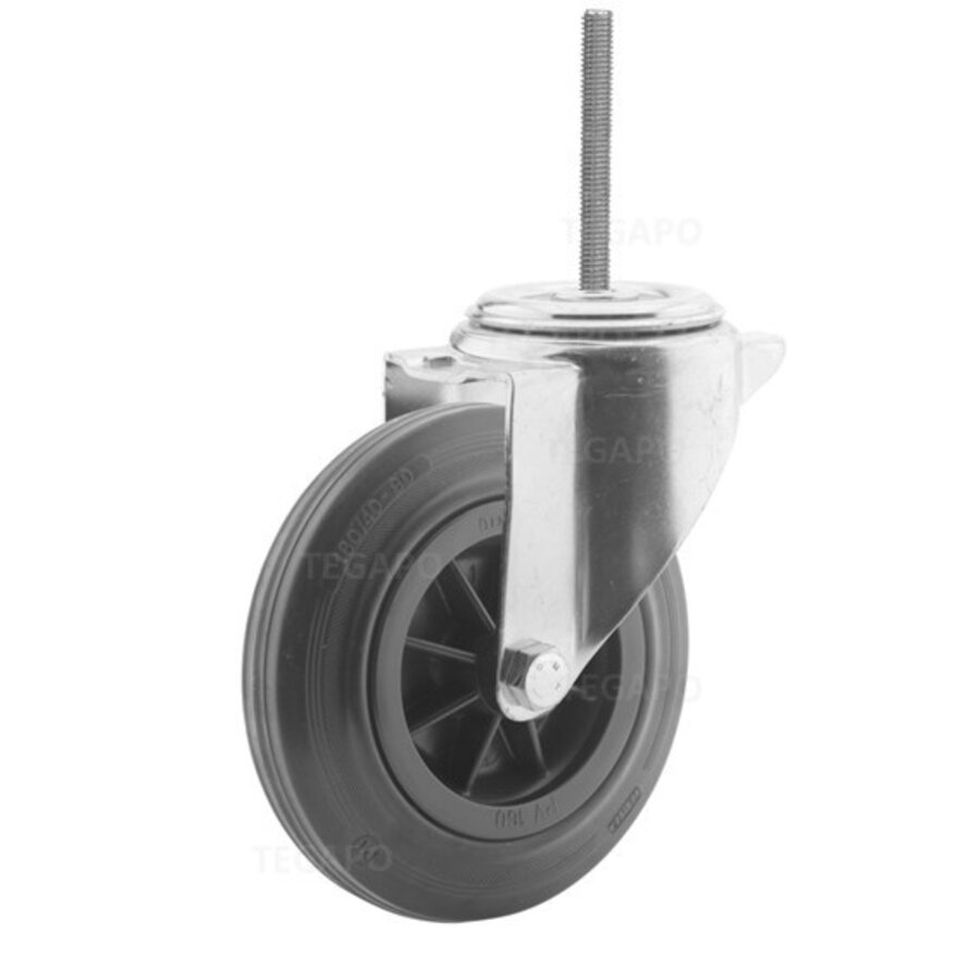 Zwenkwiel rubber 160 3KO M10x42mm-1