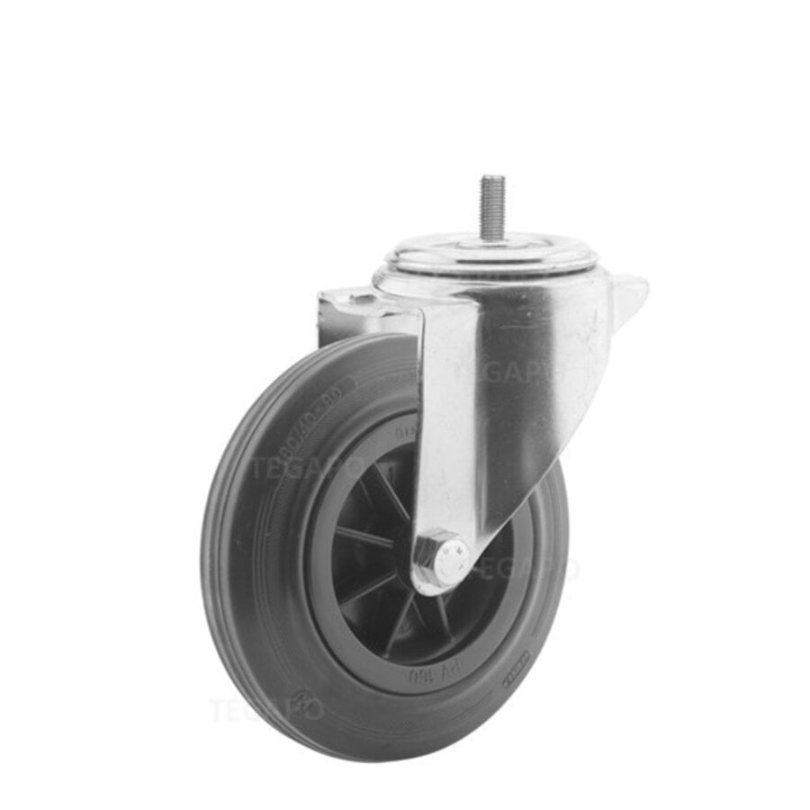 Zwenkwiel rubber 160 3KO M8x15mm-1