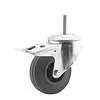 Zwenkwiel rubber 100 3KO M8x30mm met rem