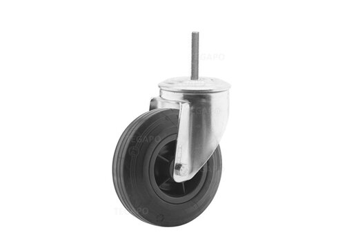 Zwenkwiel rubber 125 3KO M8x30mm 