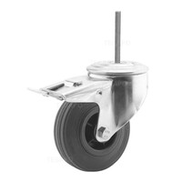 Zwenkwiel rubber 100 3KO M8x50mm met rem