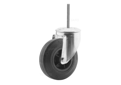 Zwenkwiel rubber 125 3KO M8x50mm 