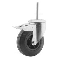 Zwenkwiel rubber 125 3KO M8x50mm met rem