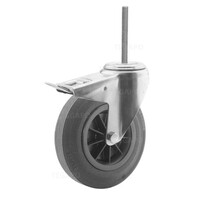 Zwenkwiel rubber 200 3KO M8x40mm met rem