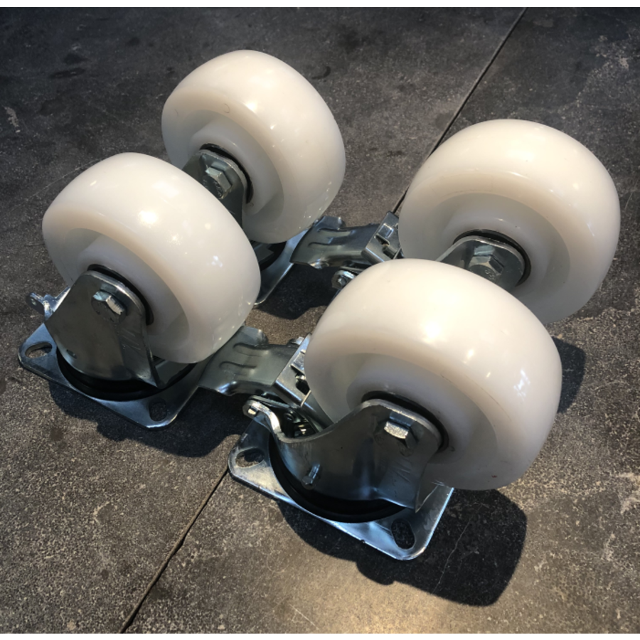 Zwenkwiel nylon 125 5SO zwaarlast set-2