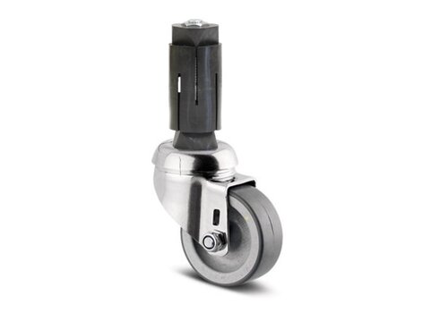 TENTE zwenkwiel RVS 50 7TP ronde buis 19-21,5mm 