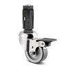 TENTE zwenkwiel RVS 50 7TP ronde buis 19-21,5mm met rem