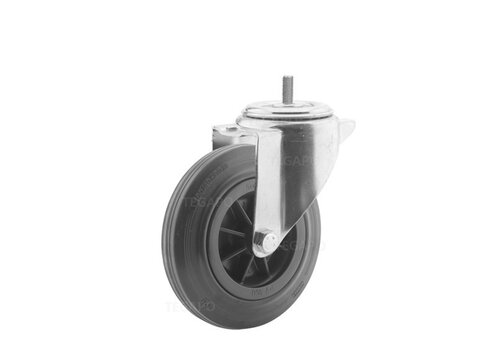 Zwenkwiel rubber 160 3KO M12x25mm 