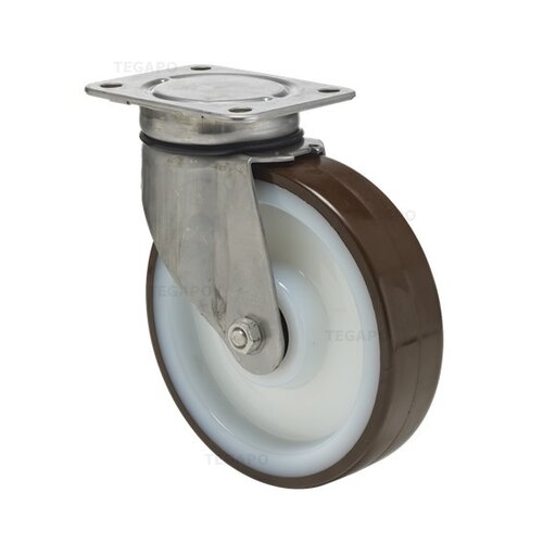 CSN zwaarlast zwenkwiel 8NOP RVS 100mm 