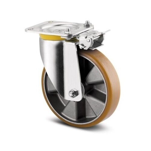 TENTE zwenkwiel polyurethaan 200 5SO met stuurslot 