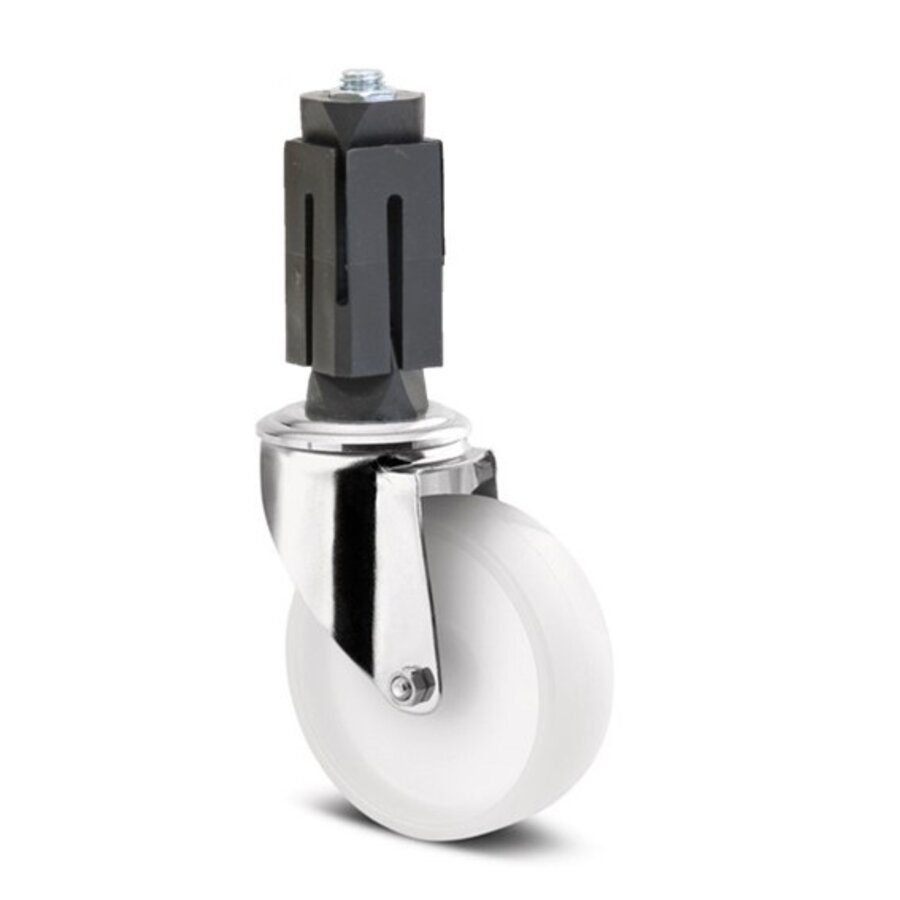 TENTE Zwenkwiel RVS 125 nylon NO ronde buis 21,5-24mm-1