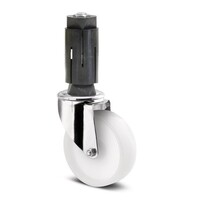 TENTE Zwenkwiel RVS 80 nylon NO ronde buis 27-30mm