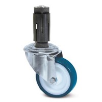 TENTE Zwenkwiel RVS 100 nylon NOC blauw ronde buis 36-39mm