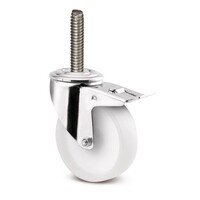 Zwenkwiel RVS 80 nylon NO M8x65 met rem