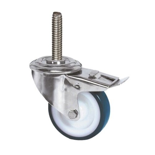 Zwenkwiel RVS 100 nylon NOC M8x65 met rem 