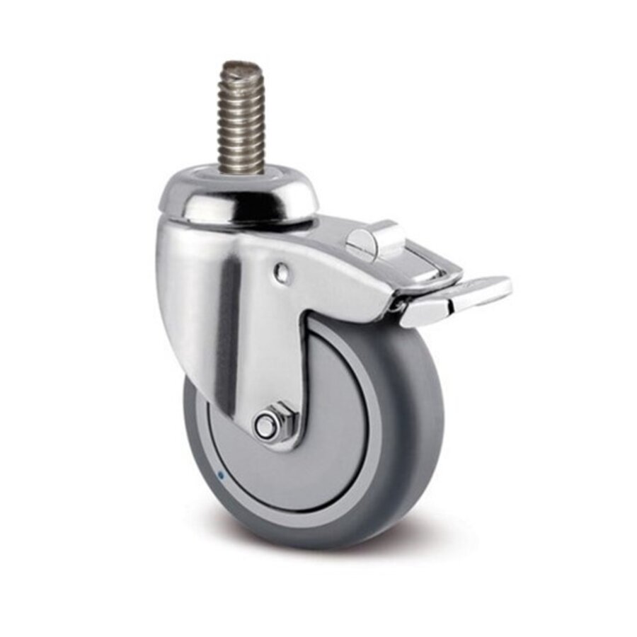 Zwenkwiel RVS 100 7TPKO M8x35 met rem-1