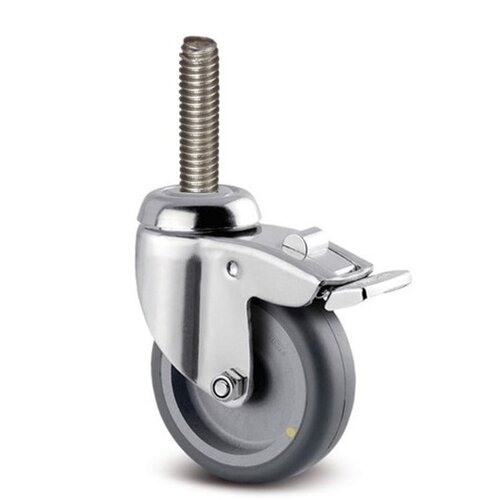 Zwenkwiel RVS 75 7TP M8x65 met rem 