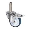 Zwenkwiel RVS 100 nylon NOC M12x65 met rem