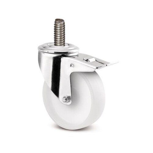 Zwenkwiel RVS 125 nylon NO M10x35 met rem 