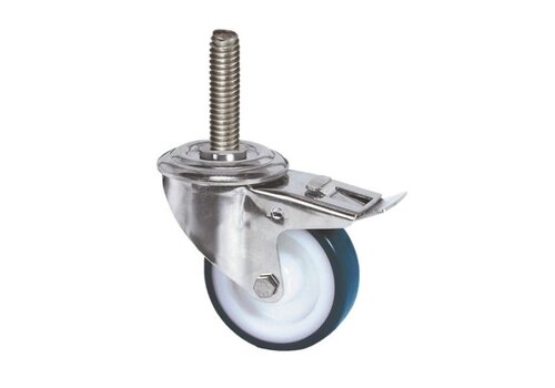 Zwenkwiel RVS 80 nylon NOC M10x65 met rem 
