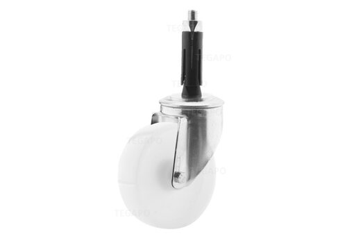 Zwenkwiel nylon 125 3NO ronde buis 24-27mm 