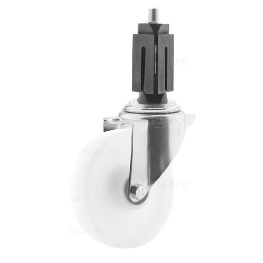Zwenkwiel nylon 160 3NO vierkante koker 27-30mm-1