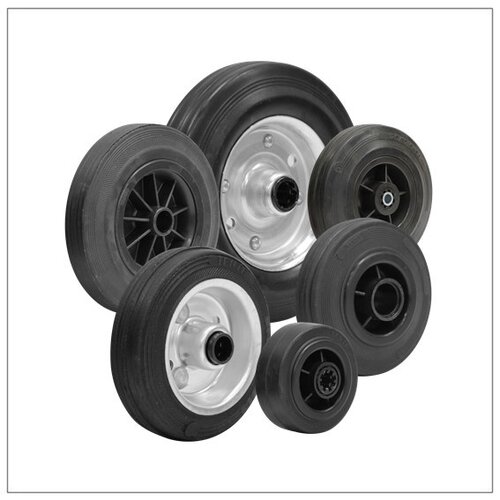 Rubber wielen zwart