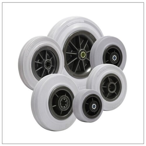 Rubber wielen grijs indoor