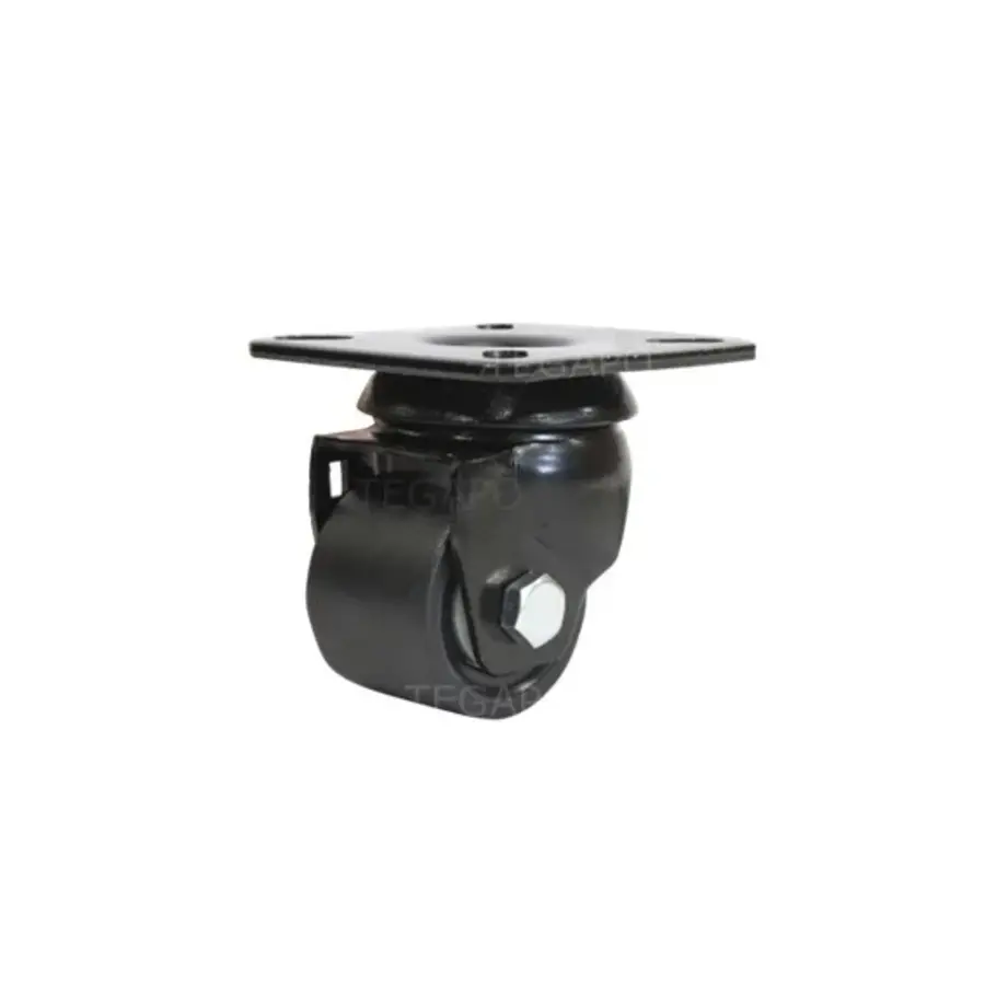 Zwenkwiel 50mm 5PO zwart zwaarlast plaatbevestiging-1